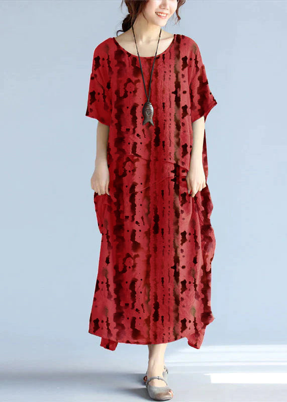 Dames Maxi Jurk Oversized Katoen 12