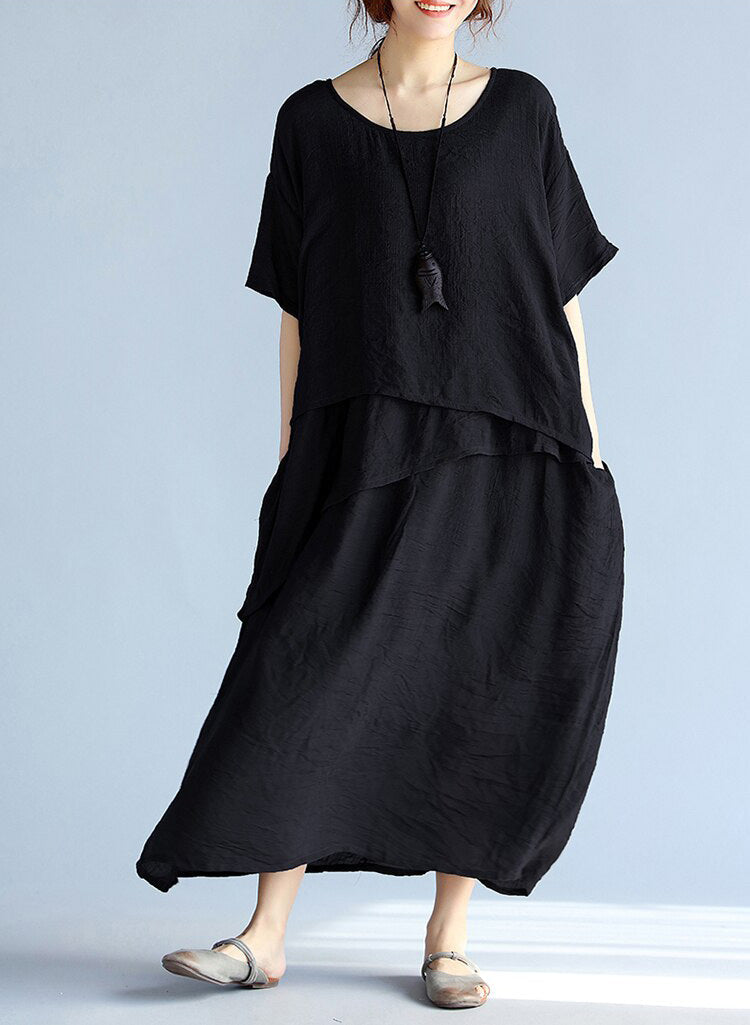 Dames Maxi Jurk Oversized Katoen 2