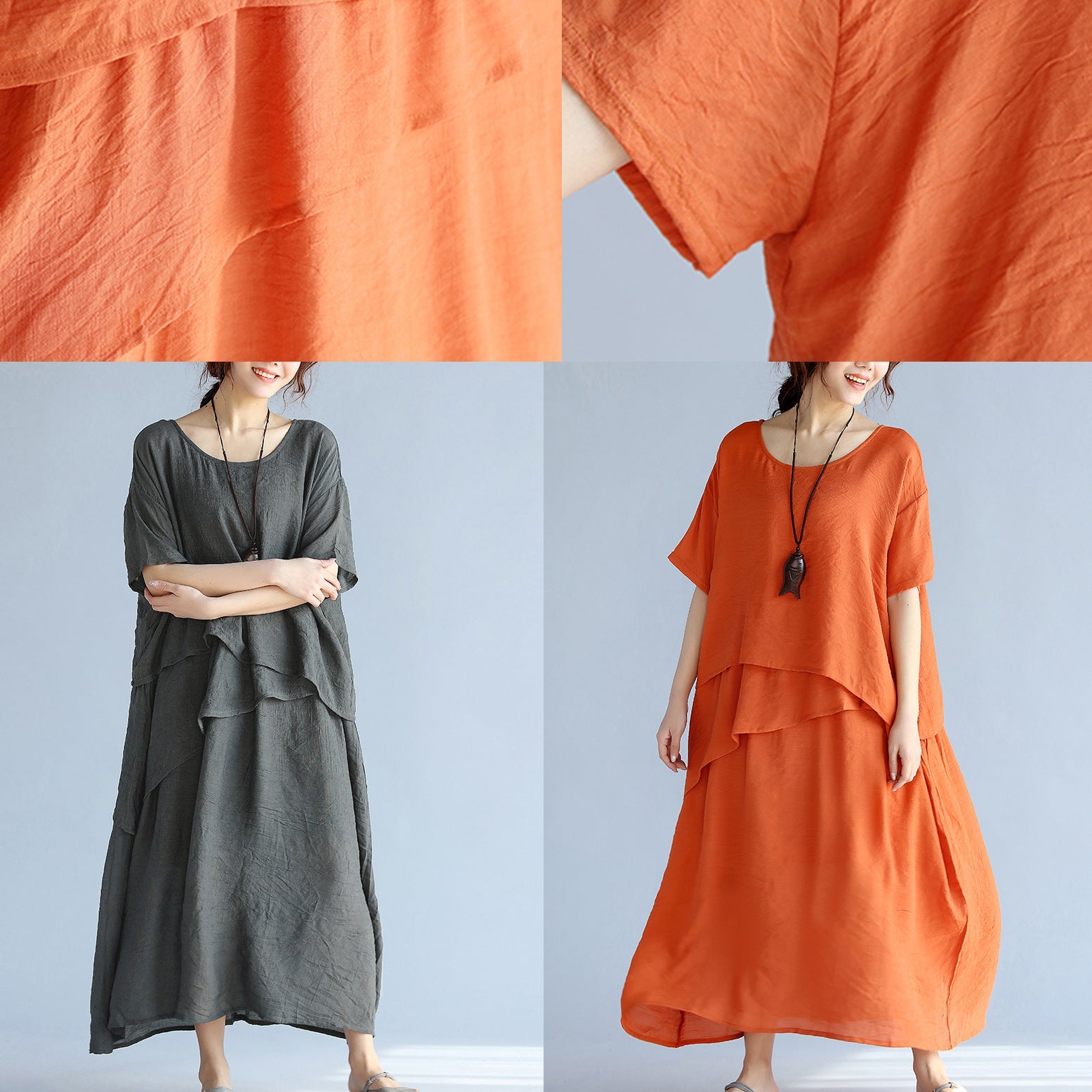 Dames Maxi Jurk Oversized Katoen 7