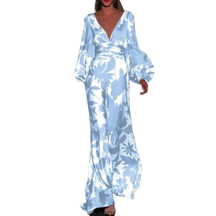 Dames Maxi Jurk V-hals Zwierige Stijl voor Zomergebruik 0