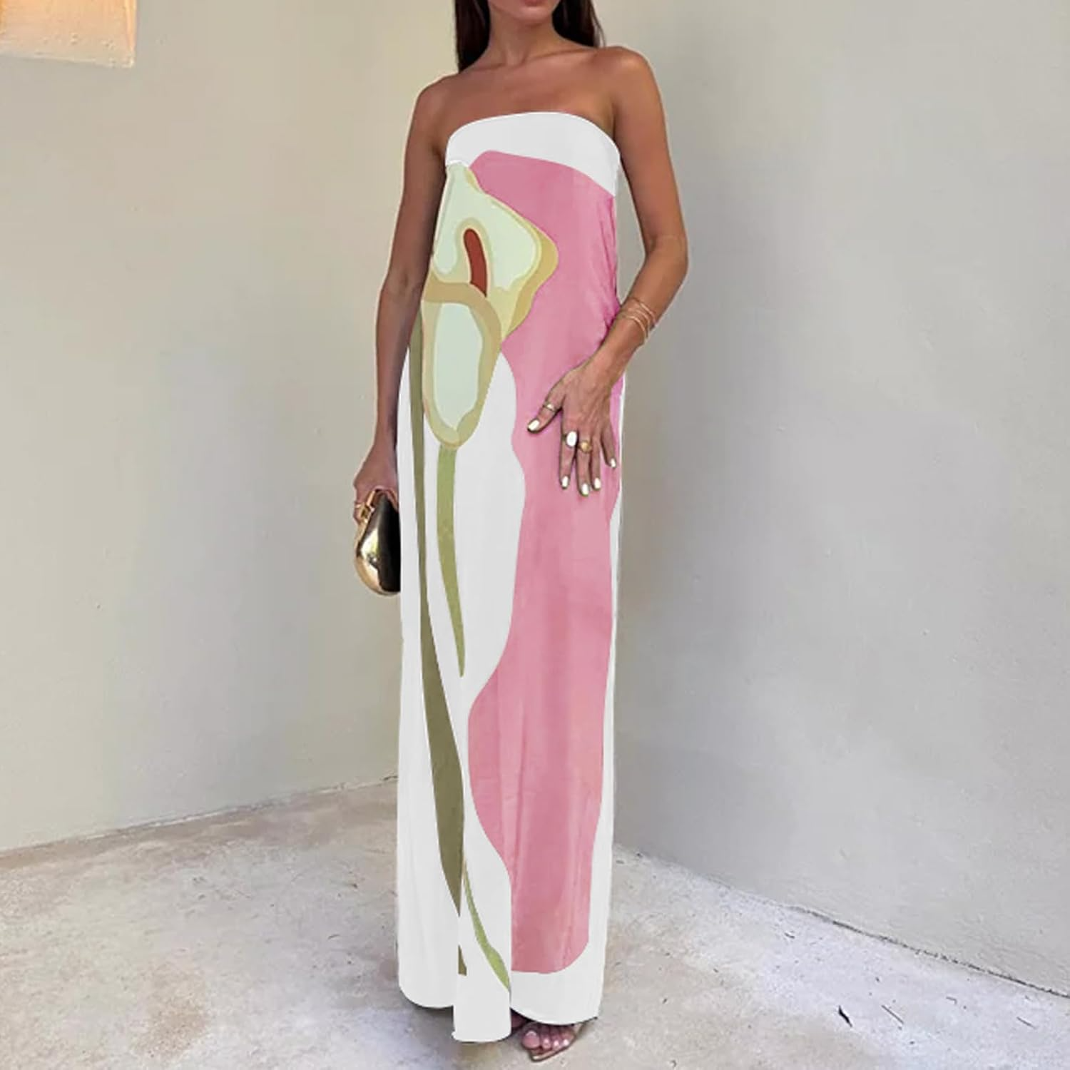 Dames Maxi Jurk Vloeiende Stijl Ademend 7