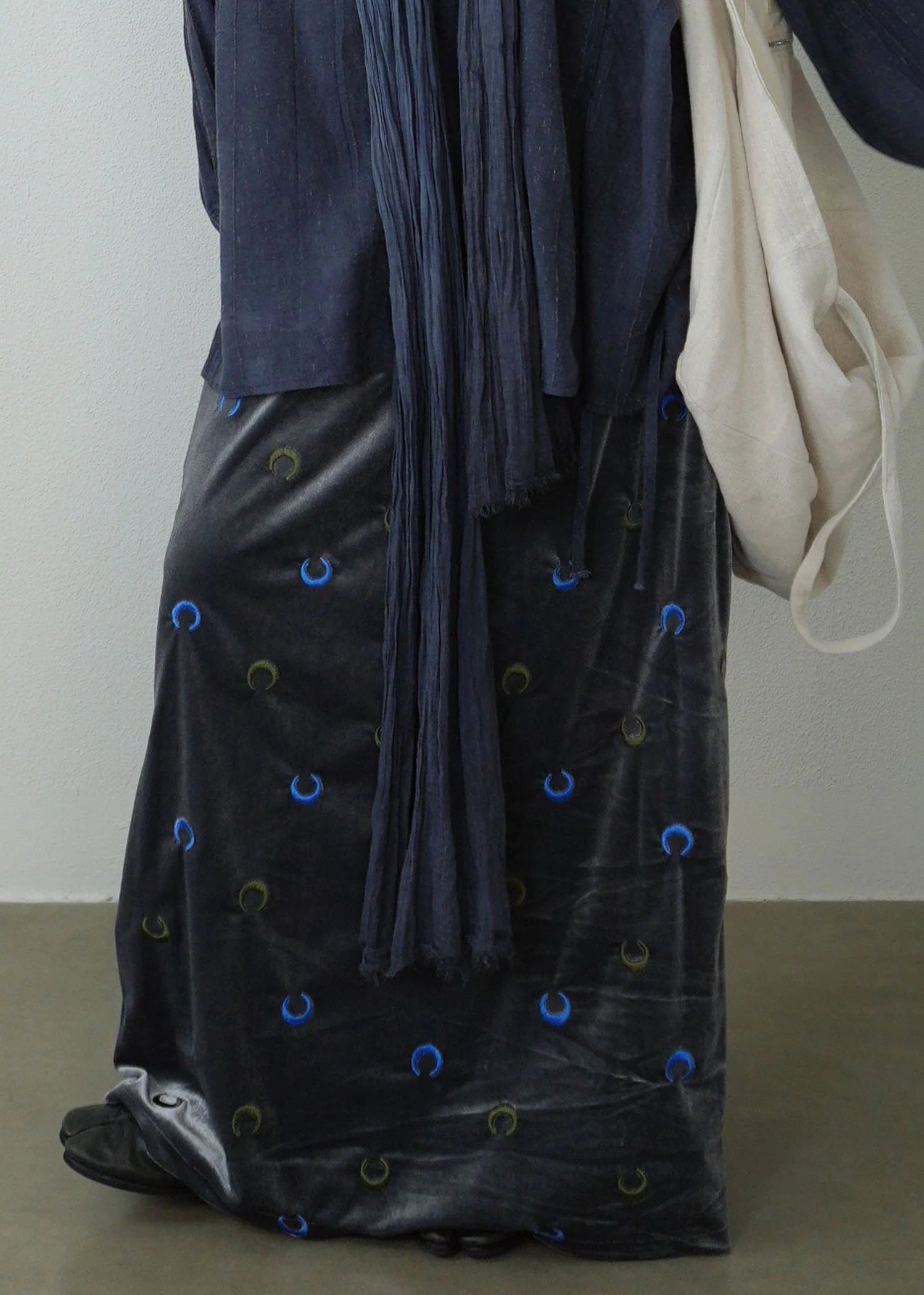 Dames Maxi Rok Losvallend Met Maanmotief En Hoge Taille 2