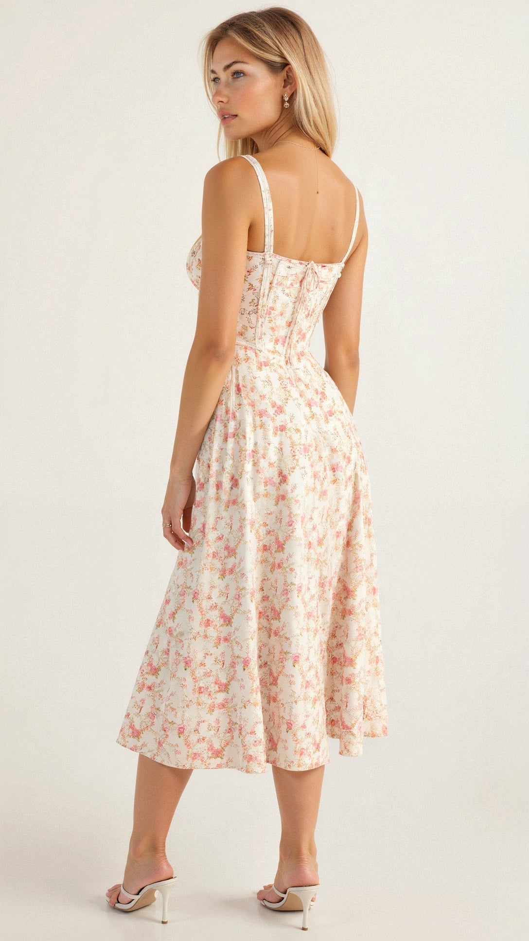 Dames Midi-jurk met Korsetstijl 5