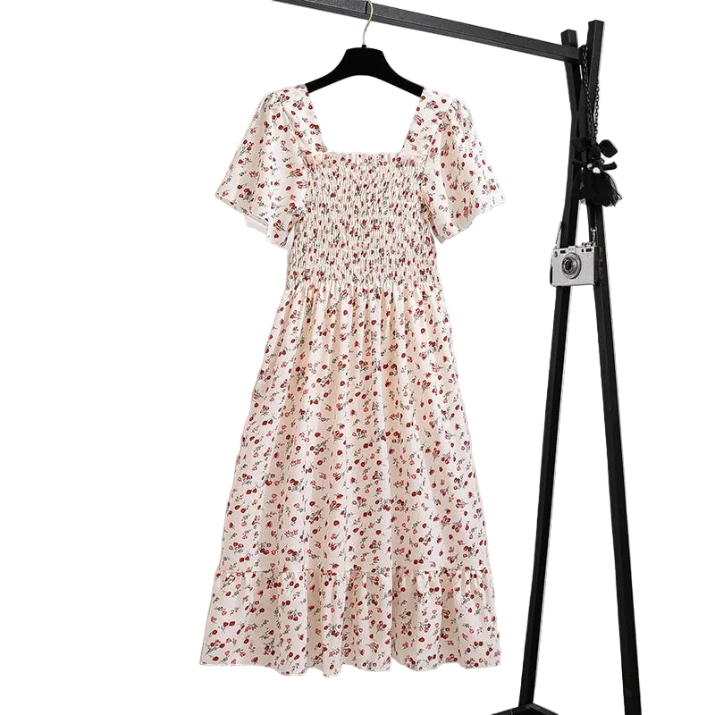 Dames Midi Jurk Met Korte Mouwen 6