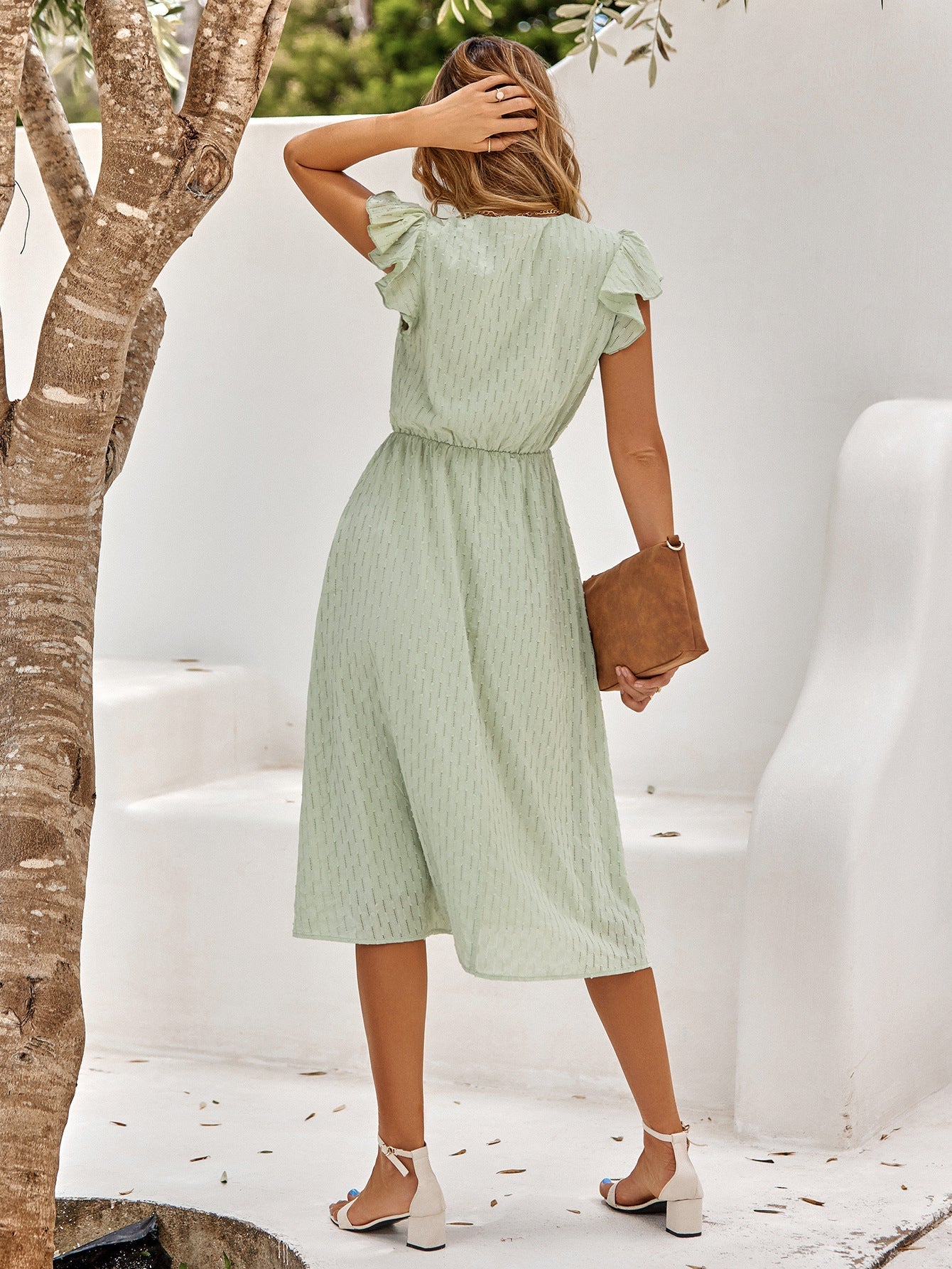 Dames Midi Jurk Met Tijdloos Ontwerp 5