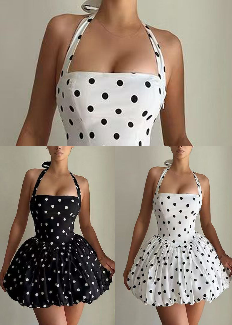 Dames Mini-jurk Halter Backless Zomerstijl 4