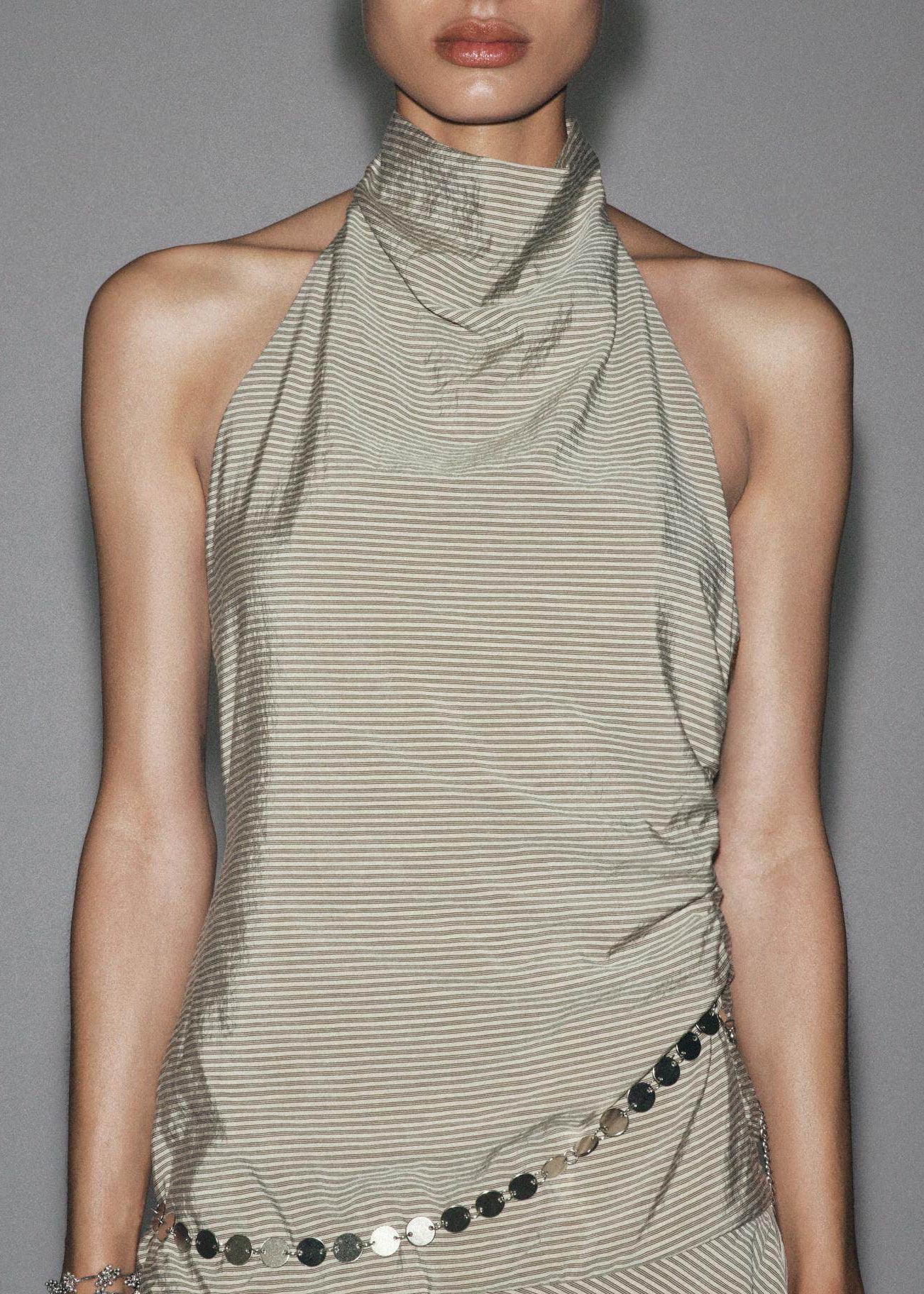 Dames Mini Jurk Halter Gestreept Casual Zomer 2