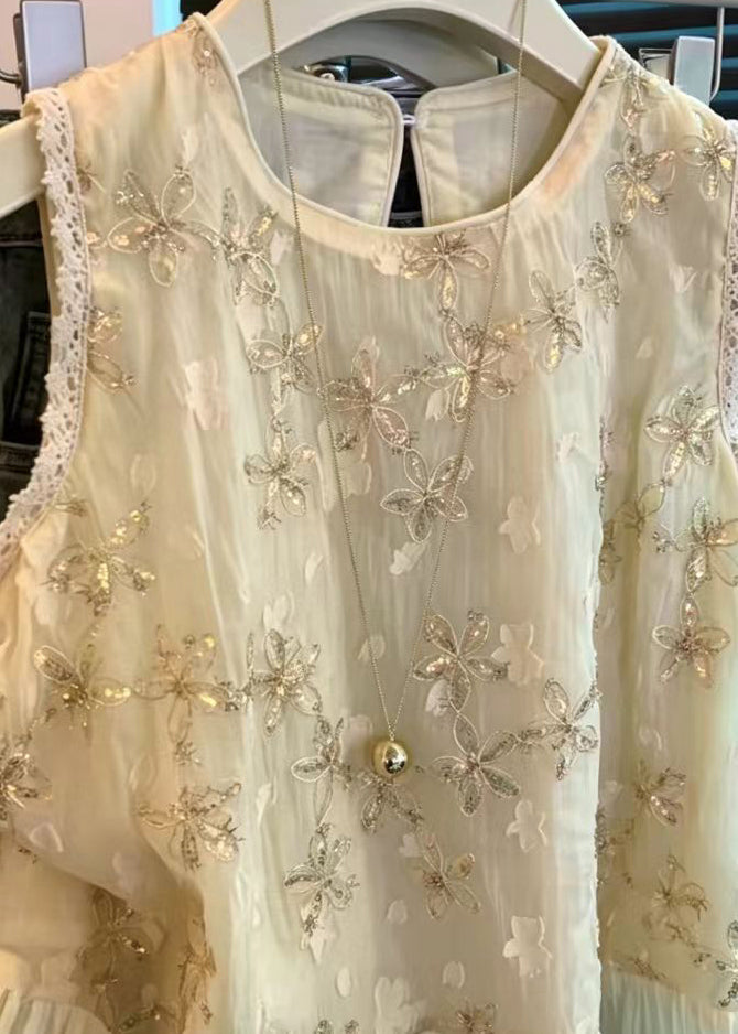 Dames Mouwloos Shirt Patchwork Casual 2