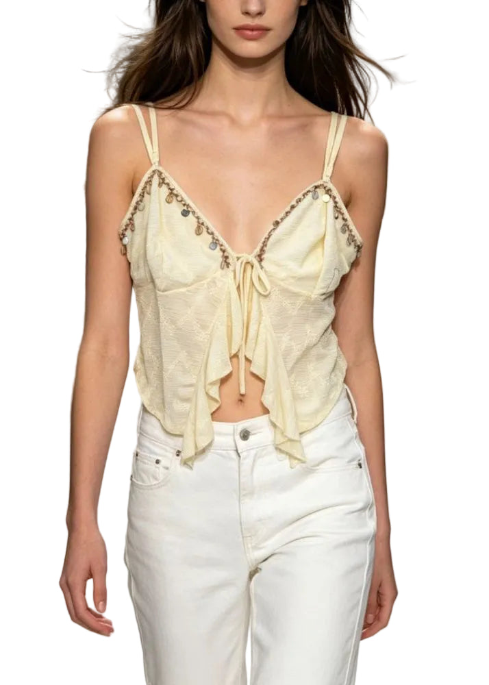 Dames Mouwloos Vest V-hals Asymmetrisch Patchwork 0