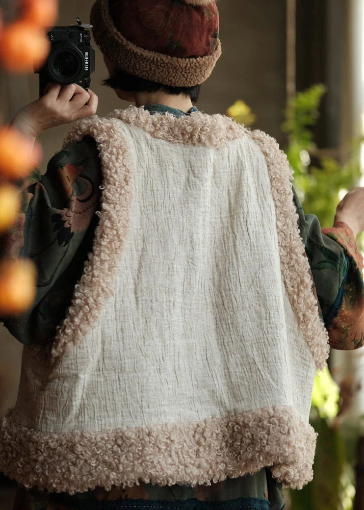 Dames Mouwloos Vest Vintage Stijl Patchwork 4