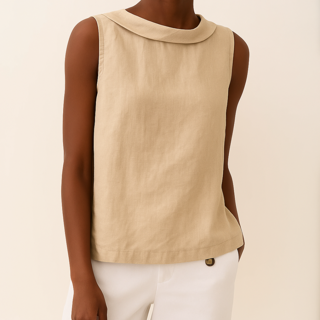 Dames Mouwloze Top Met Rolkraag Voor Een Chique Zomerlook 2