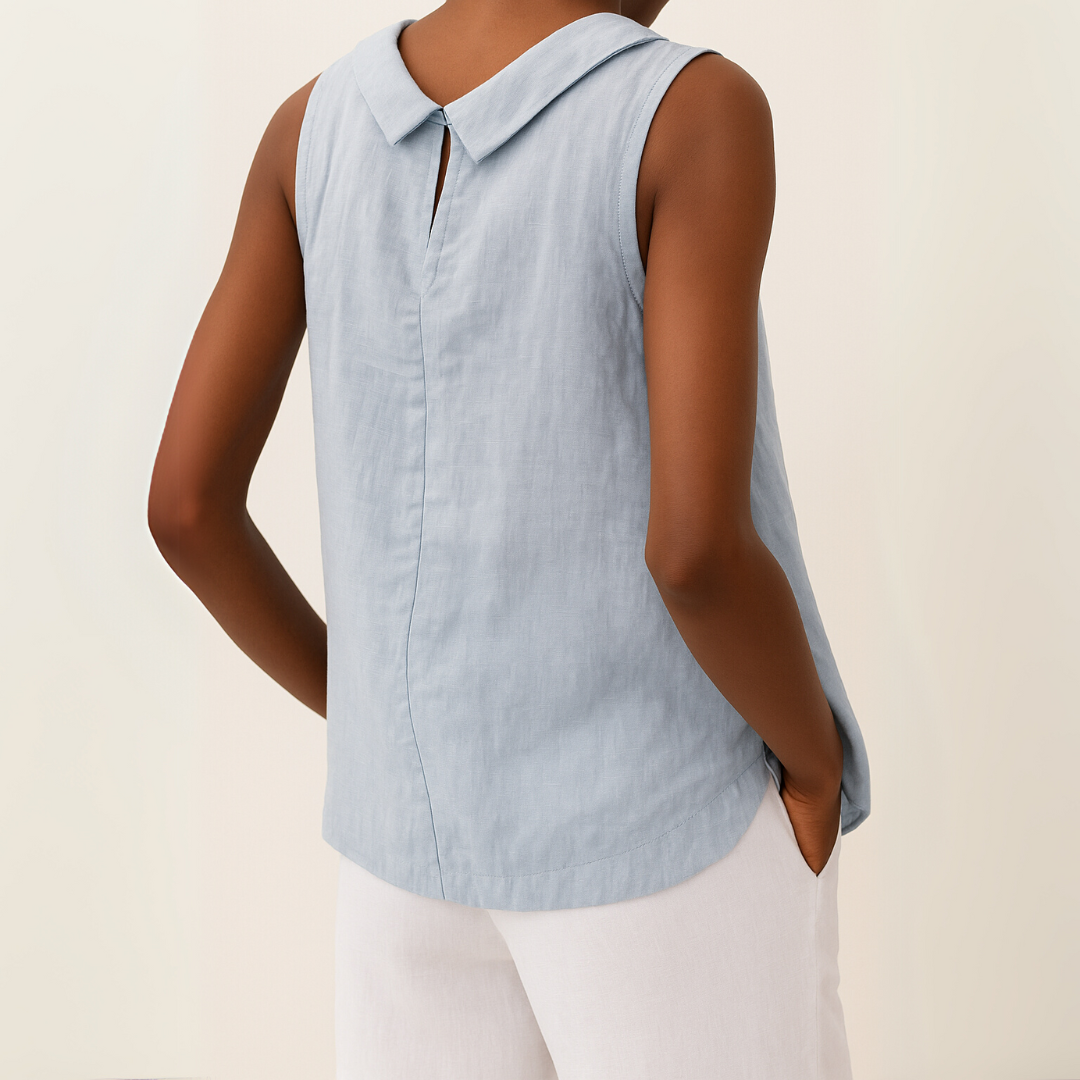Dames Mouwloze Top Met Rolkraag Voor Een Chique Zomerlook 3