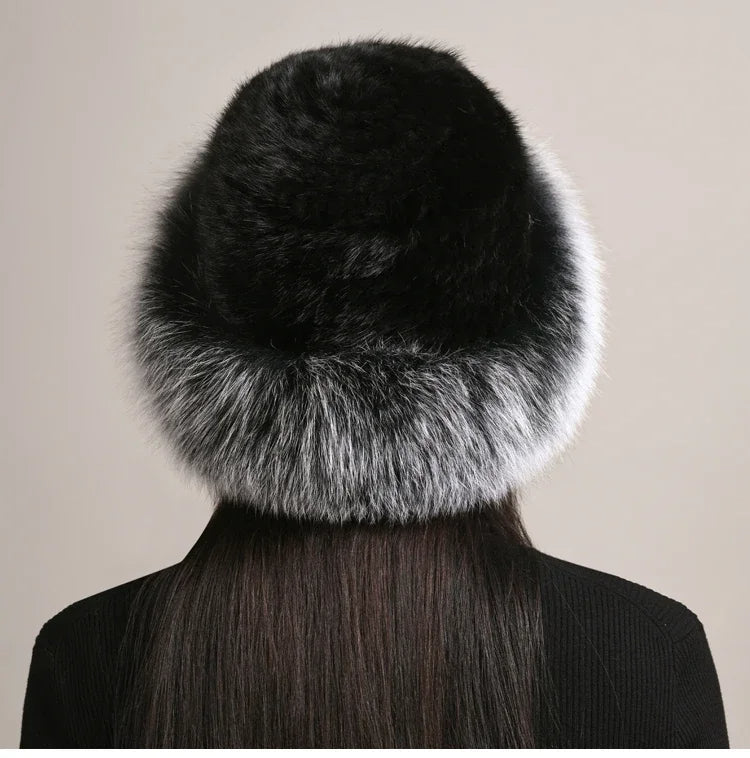Dames Muts Ronde Kroon met Bontrand voor Koude Winterdagen 4