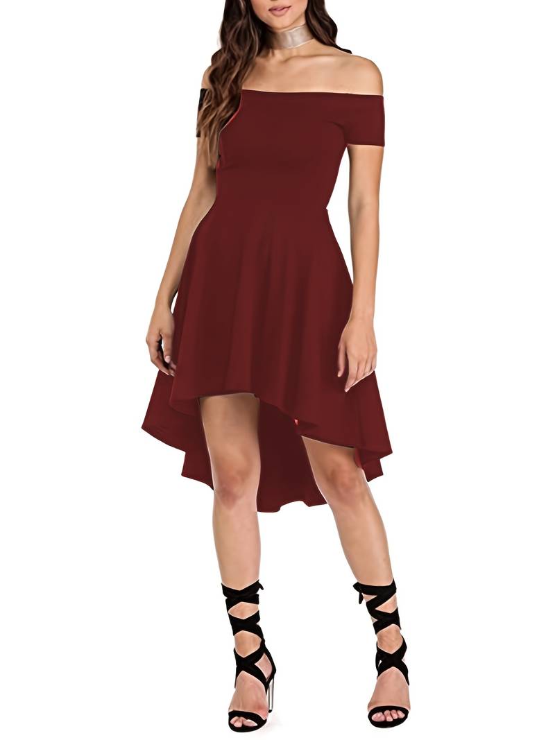 Dames Off-The-Shoulder Jurk Elegante Zomer Kleding Stijlvolle Dameskleding 4
