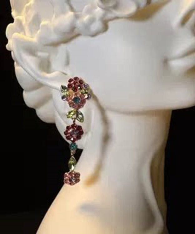 Dames Oorbellen Bloemen Design Regenboogstijl 1