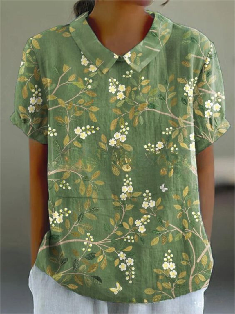 Dames Overhemd Bloemen Casual Stijl 3