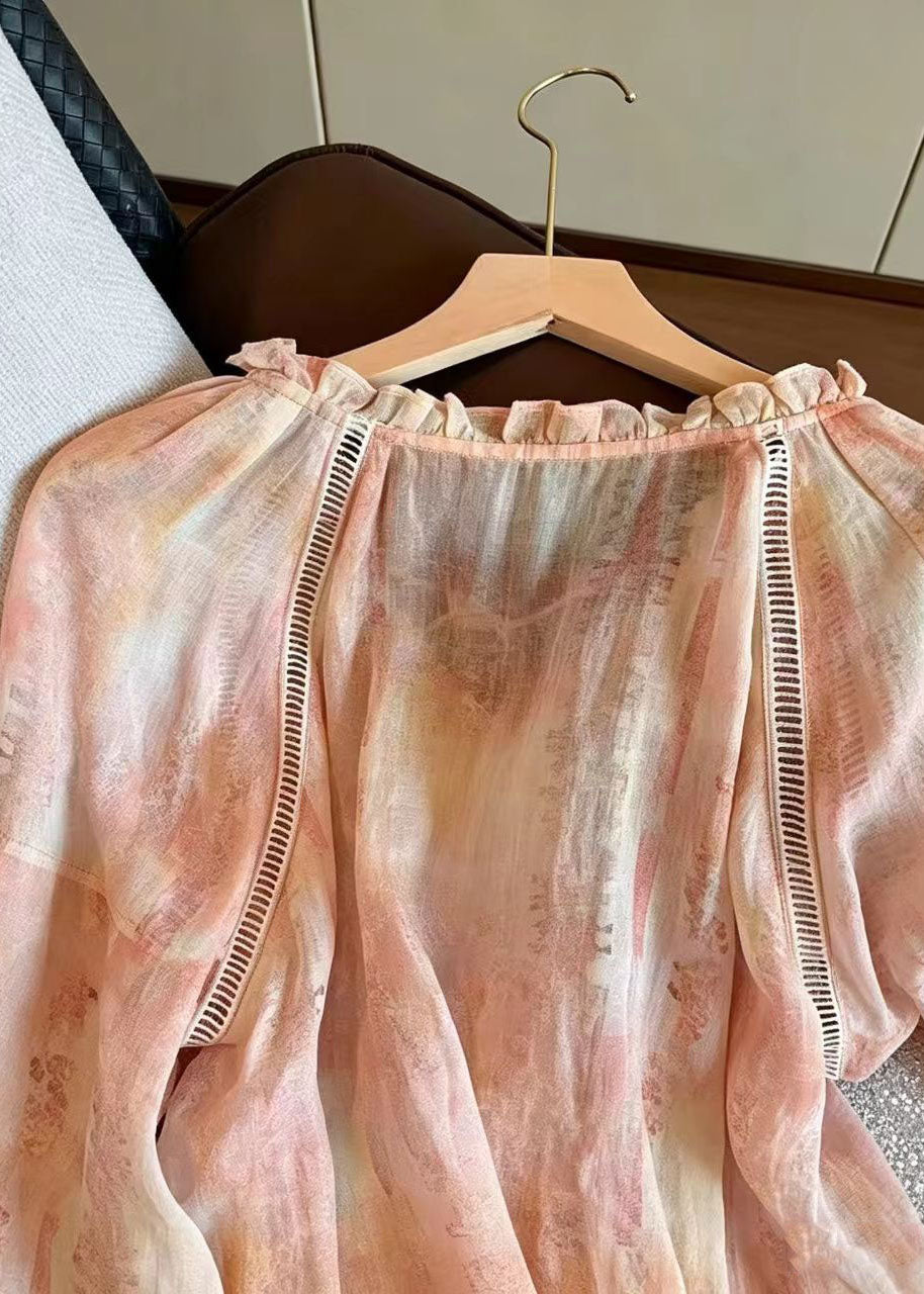 Dames Overhemdtop Oversized Zomerprint Plusmaat 4