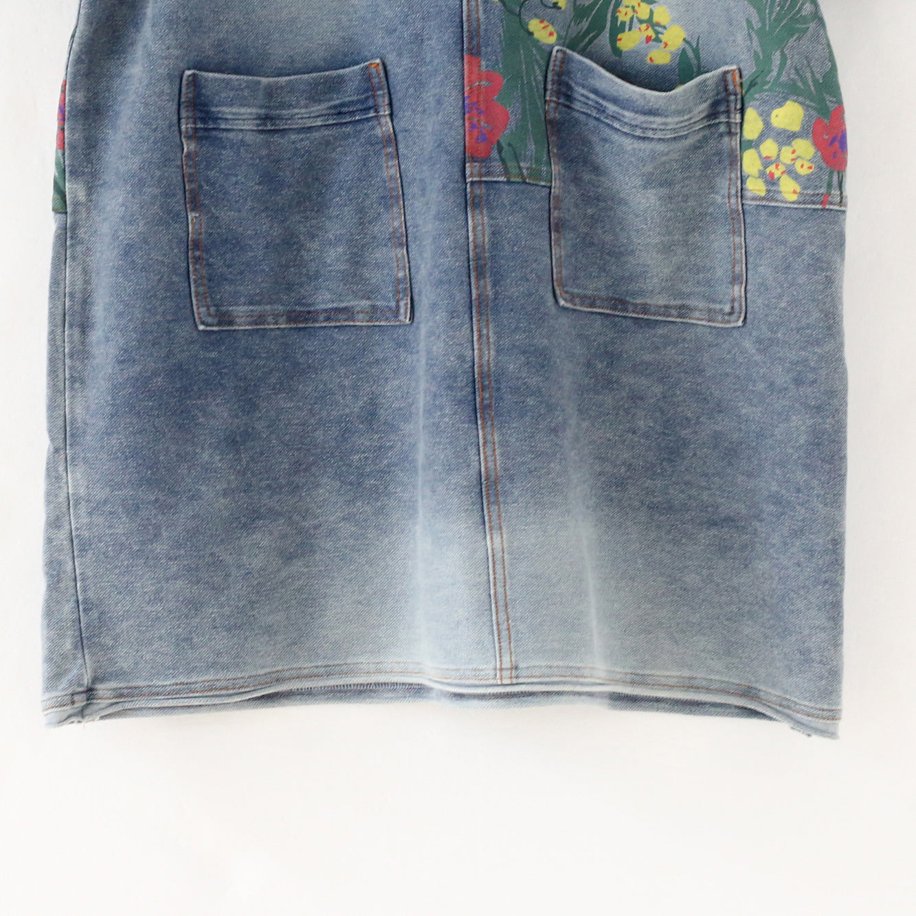 Dames Oversize Denim Jurk Bloemenprint Casual Herfststijl 4