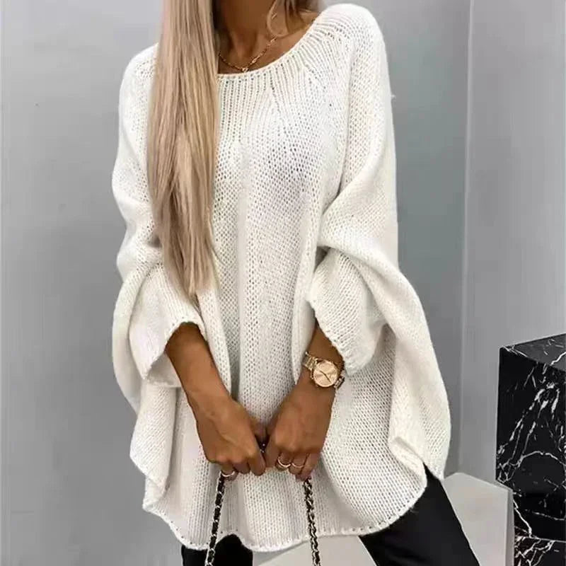 Dames Oversized Cape Sweater Met Vleermuismouwen 1