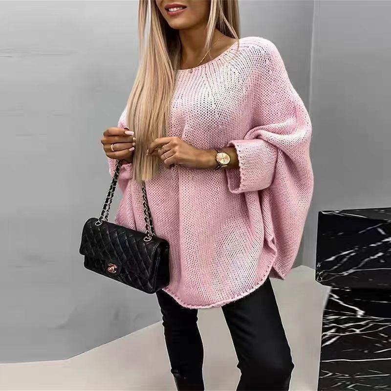 Dames Oversized Cape Sweater Met Vleermuismouwen 3