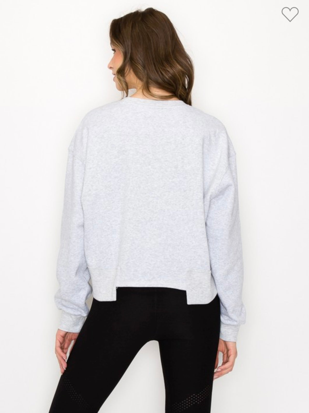 Dames Oversized Cropped Sweatshirt Grijs 1