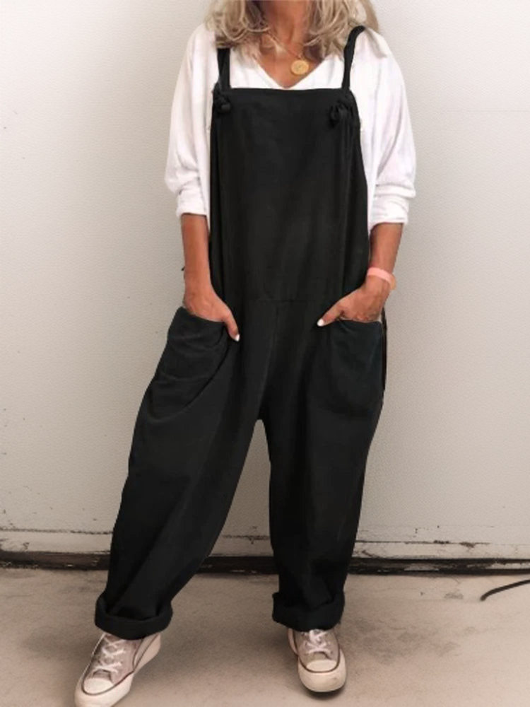 Dames Oversized Jumpsuit Met Grote Zakken 1