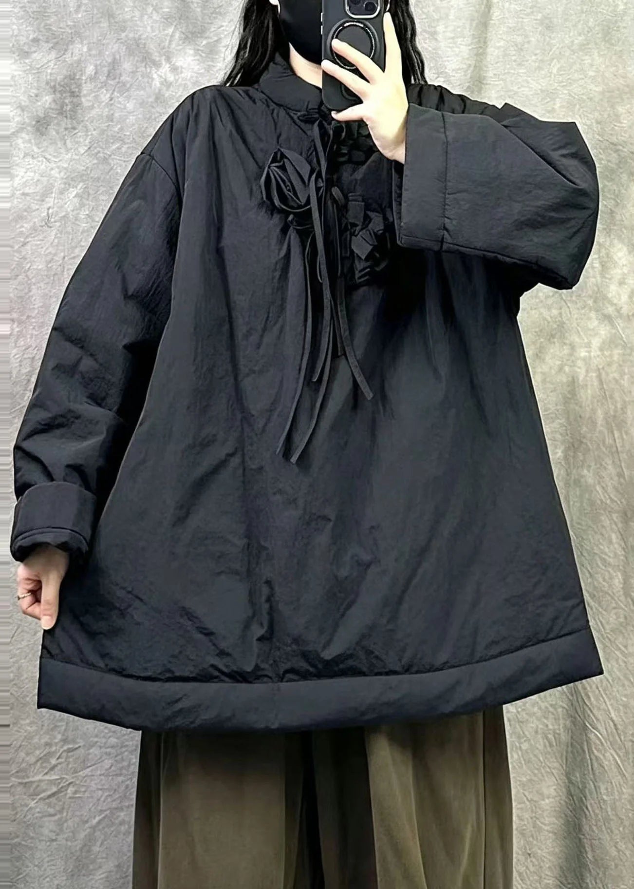 Dames Oversized Parka Bloemenprint Winterjas 1
