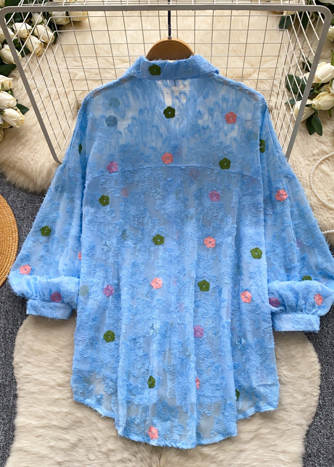 Dames Oversized Shirt Met Zomerprint 1