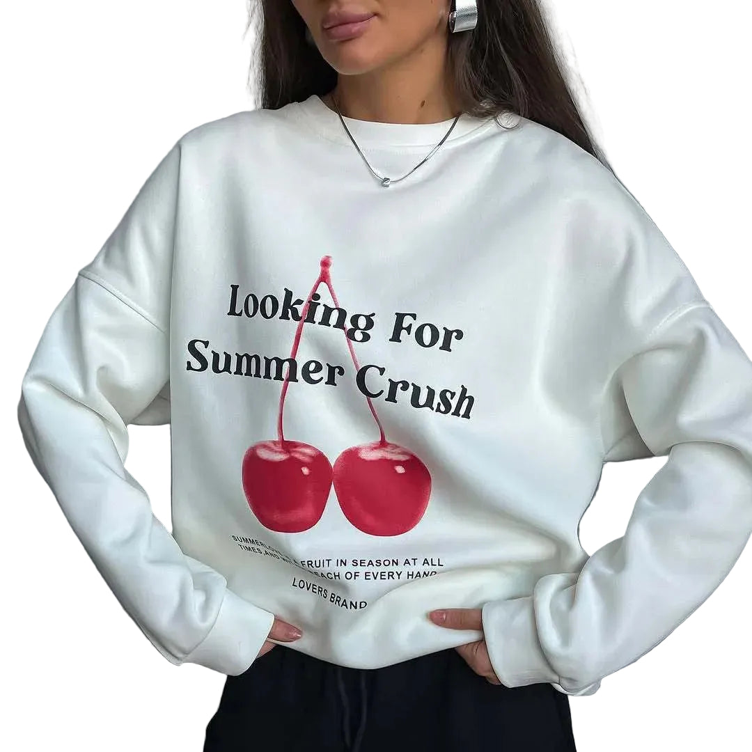 Dames Oversized Sweatshirt Met Grafische Print 1