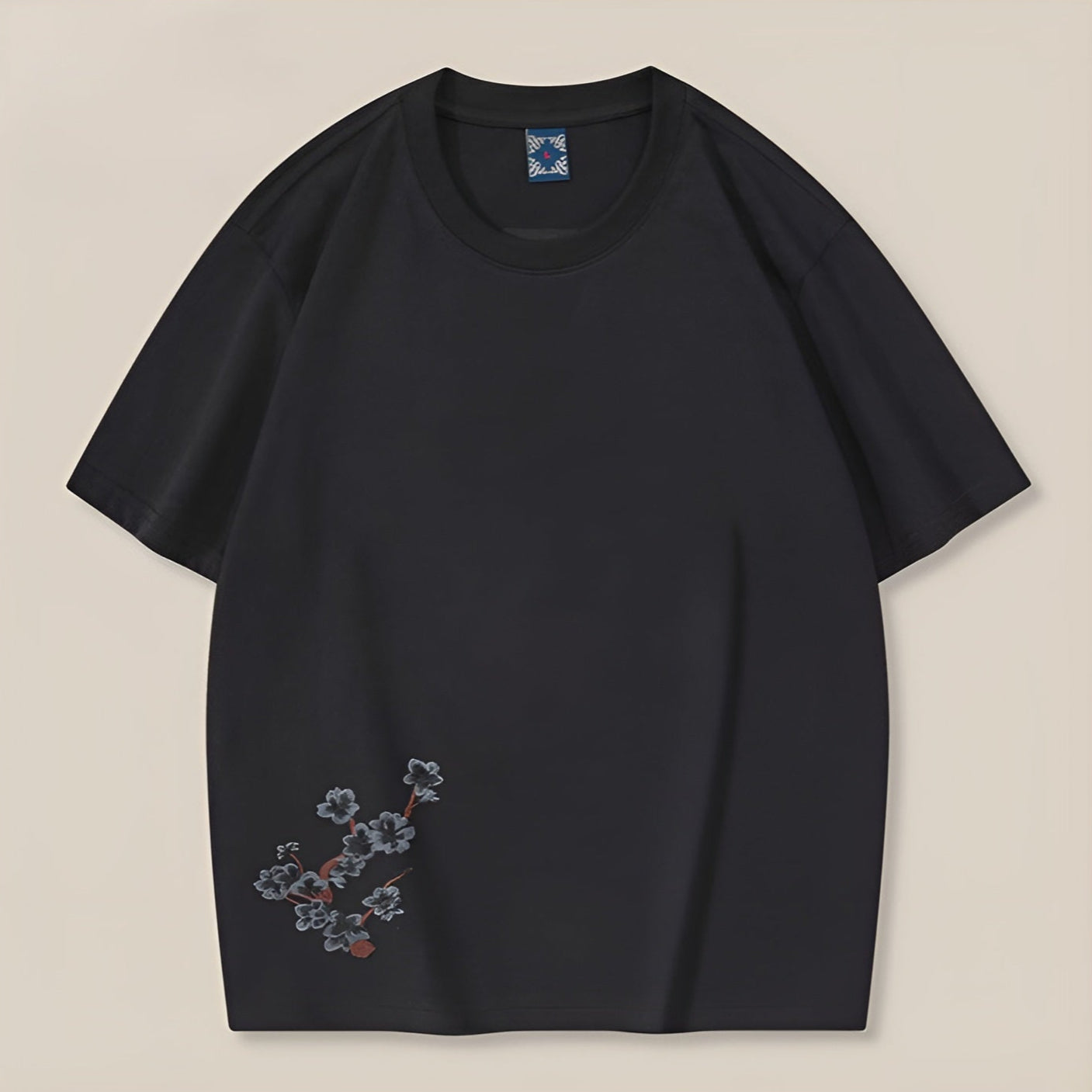 Dames Oversized T-shirt met Sakura Borduurwerk Casual 3