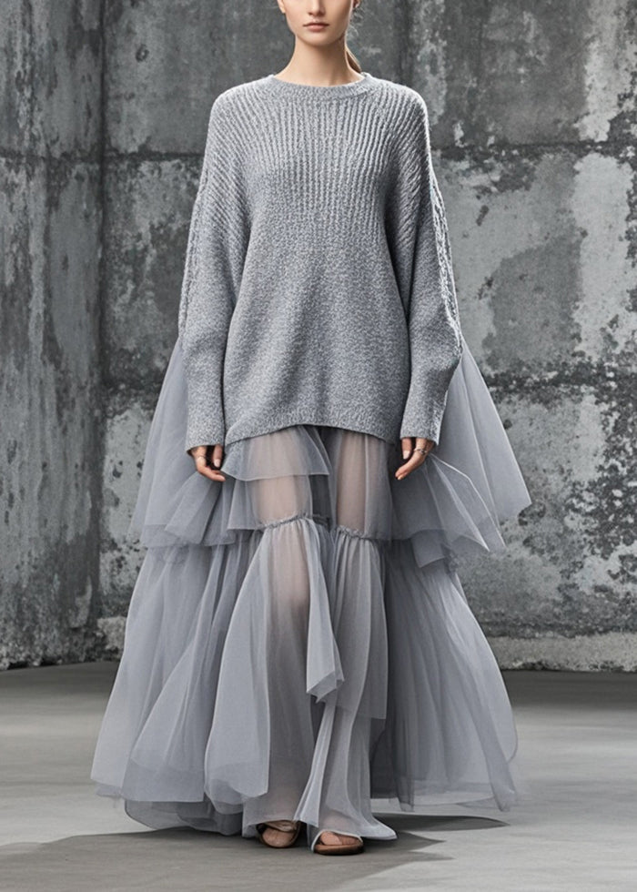 Dames Oversized Trui-Jurk met Patchwork Design 4