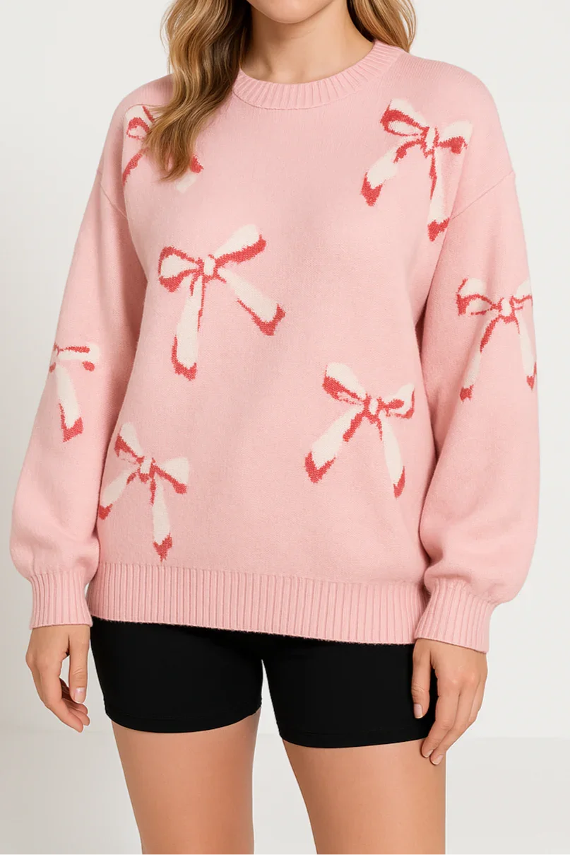 Dames Oversized Trui Jacquard Patroon 1
