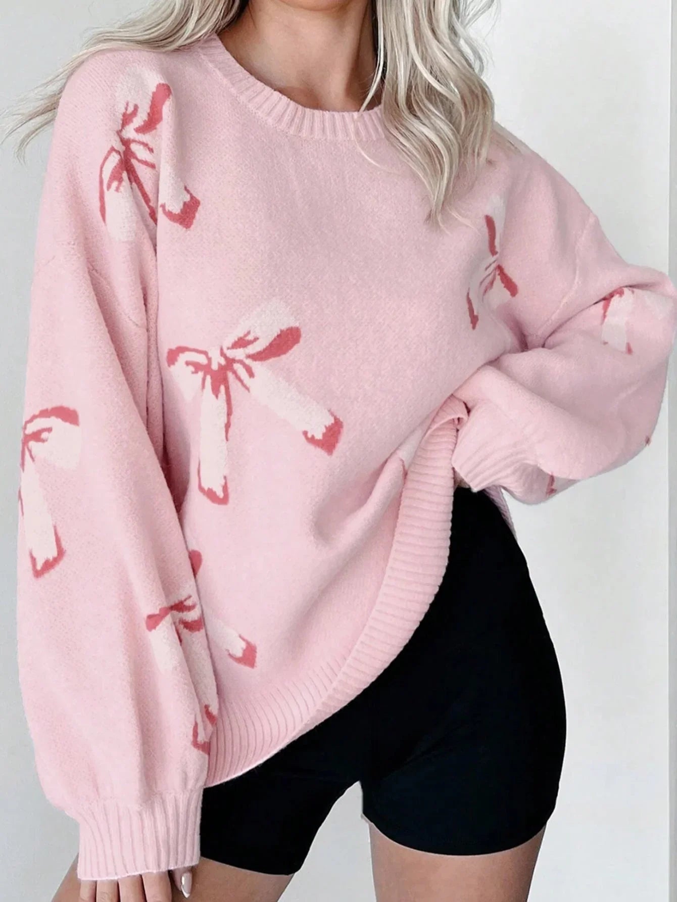 Dames Oversized Trui Jacquard Patroon 3