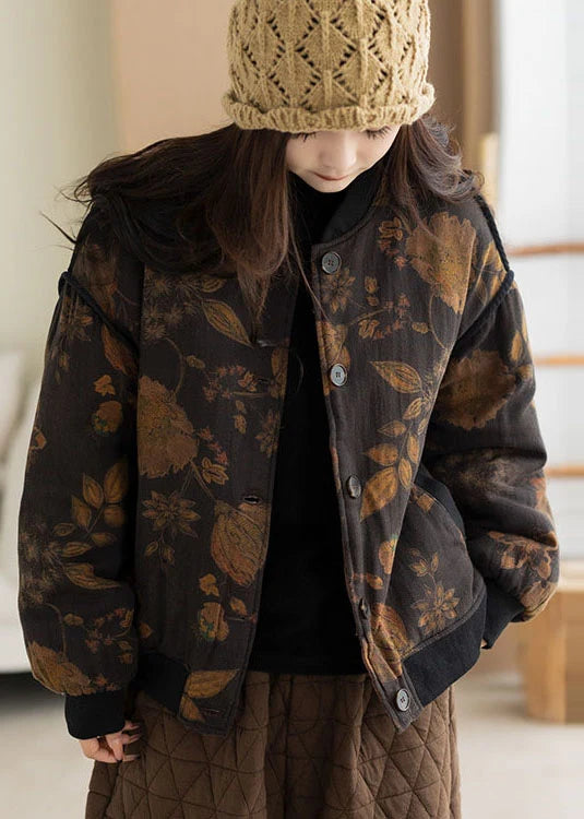 Dames Oversized Winterjas Bladprint 1