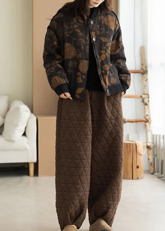 Dames Oversized Winterjas Bladprint 3