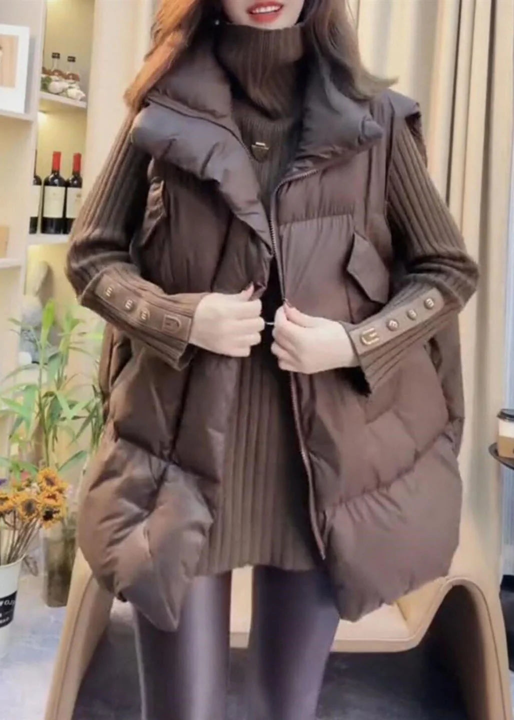 Dames Oversized Wintervest Met Voering 2