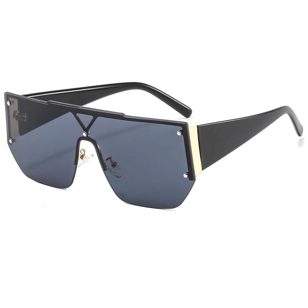 Dames Oversized Zonnebril Geometrisch Frame 0