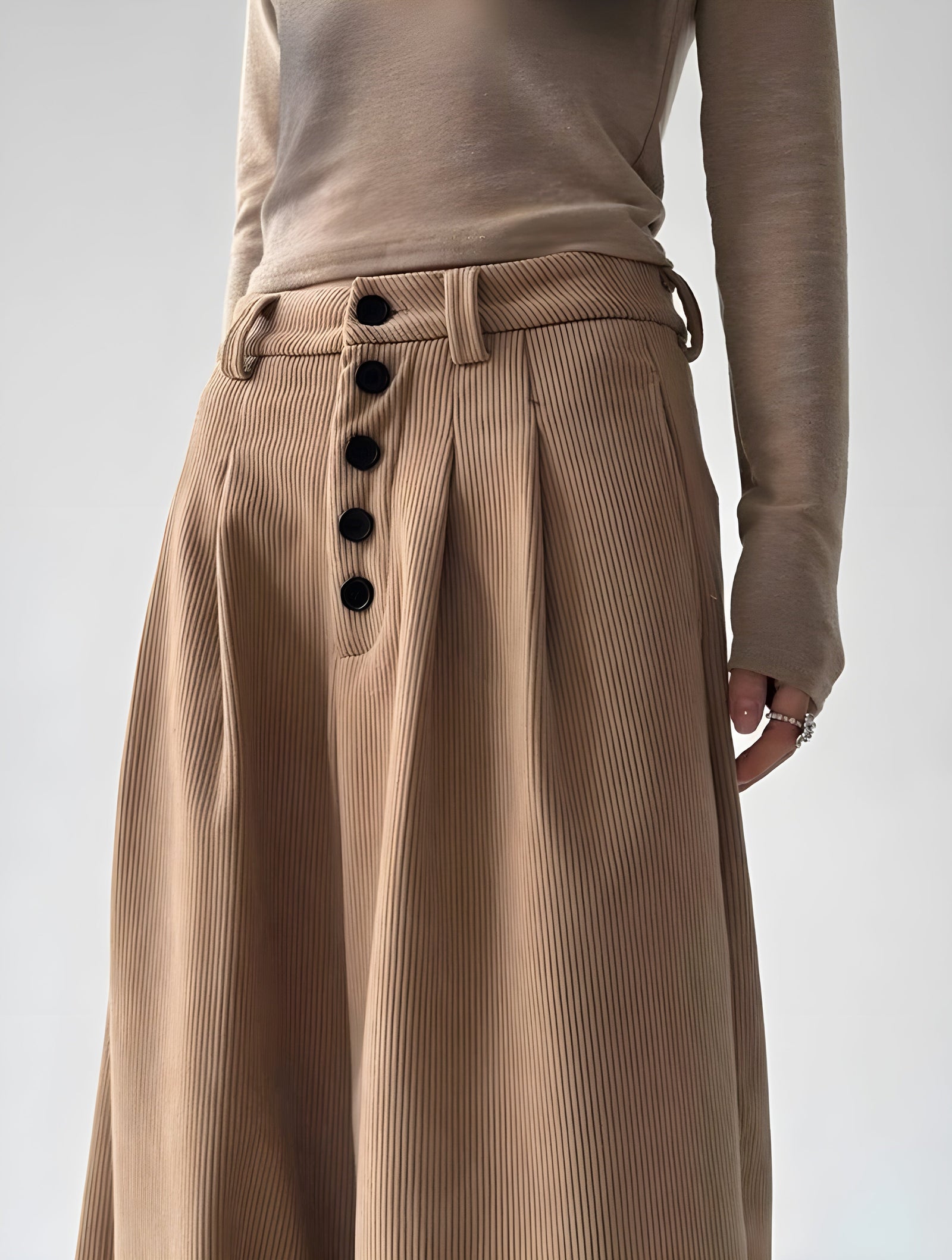 Dames Palazzo Broek met Hoge Taille en Plooien 4