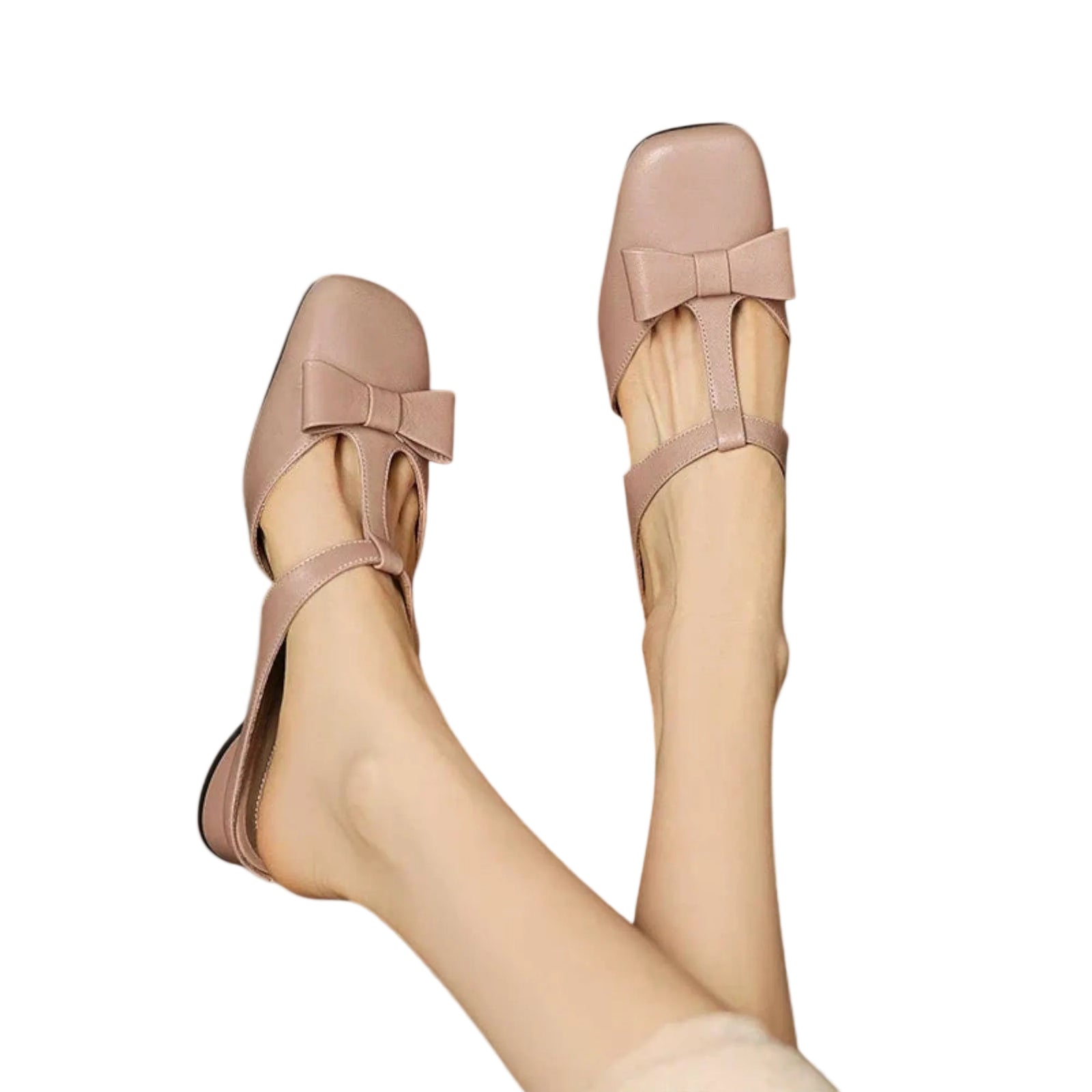 Dames Pantoffels Met Vierkante Neus En Strikdetail Sloffen 0