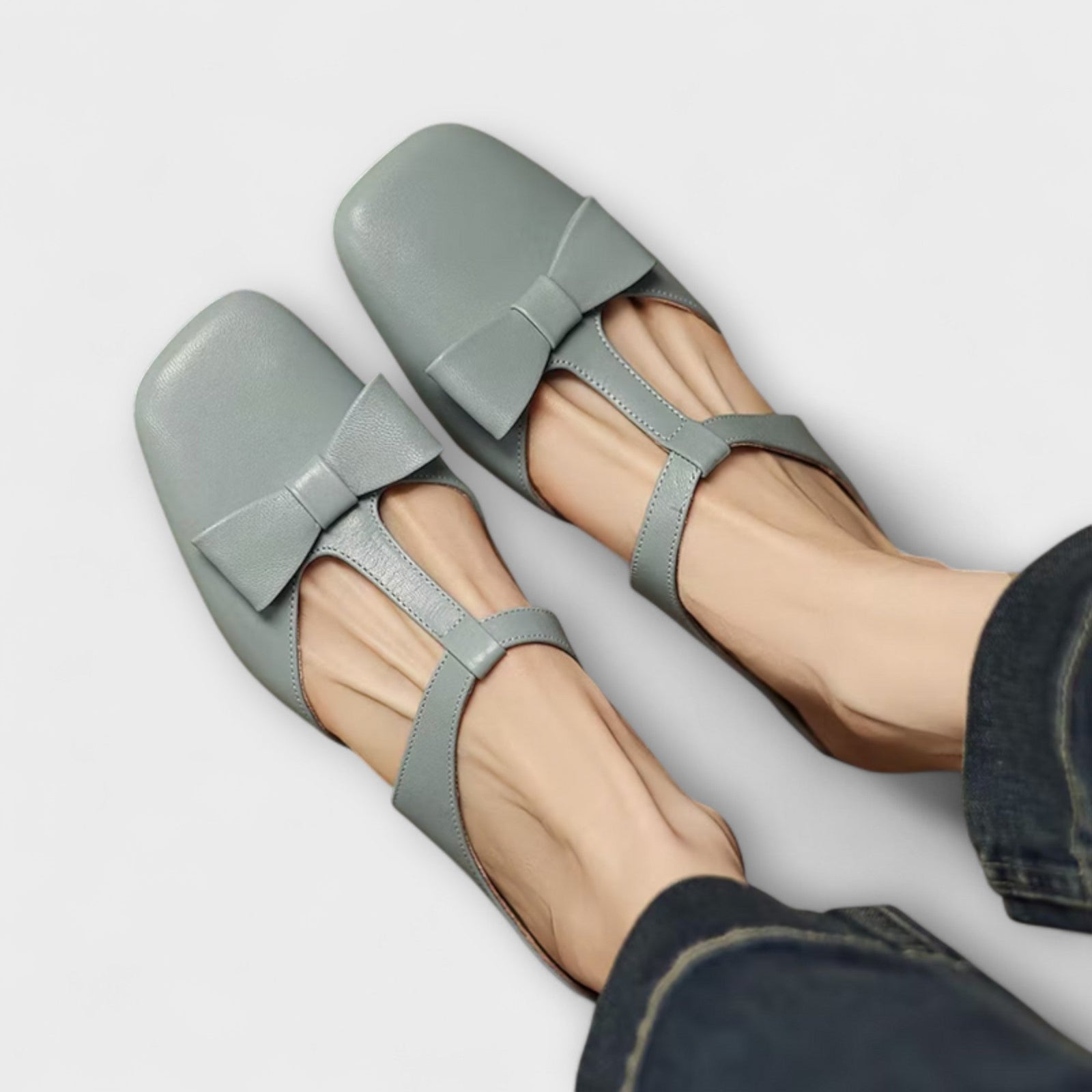 Dames Pantoffels Met Vierkante Neus En Strikdetail Sloffen 1
