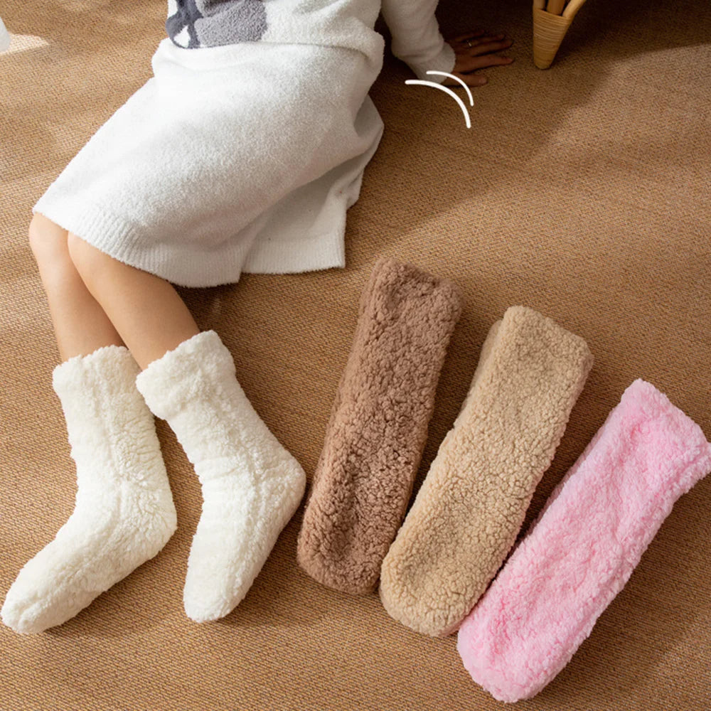 Dames Pantoffelsokken Pluche Relaxed Fit 7