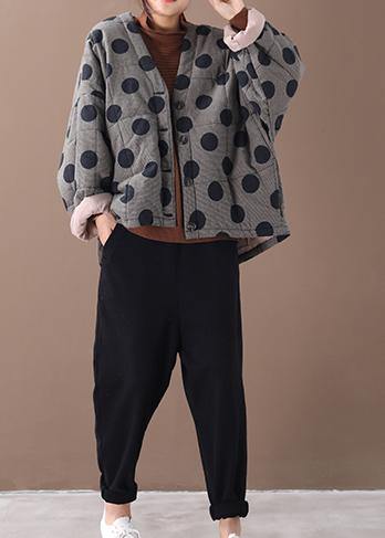 Dames Parka V-hals Geruit Ontwerp voor Winterse Stijl 1