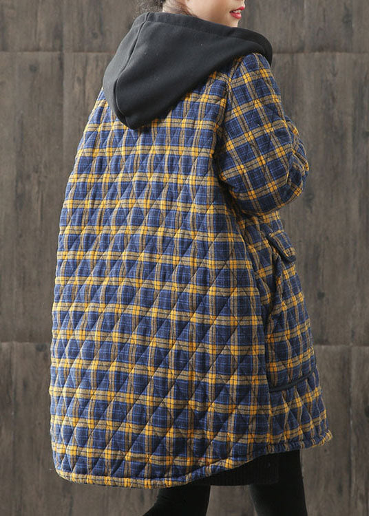 Dames Parka met Capuchon en Geruite Zakken 3