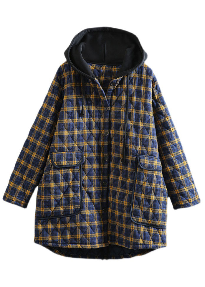 Dames Parka met Capuchon en Geruite Zakken 4