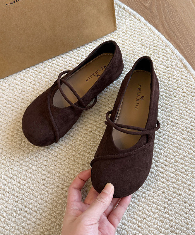 Dames Platte Schoenen Met Gesplitste Kruisband 0