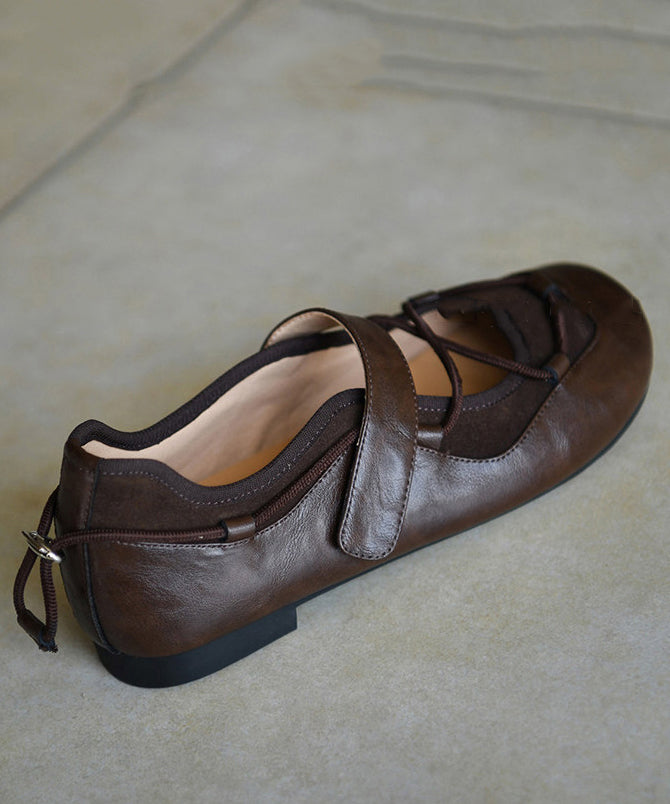 Dames Platte Schoenen Retro Gekruiste Band 4