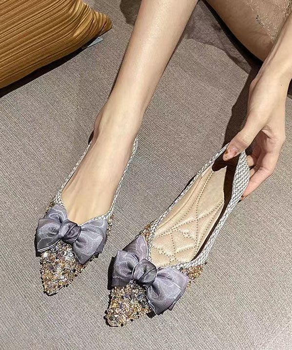 Dames Platte Schoenen met Strikverbinding 0
