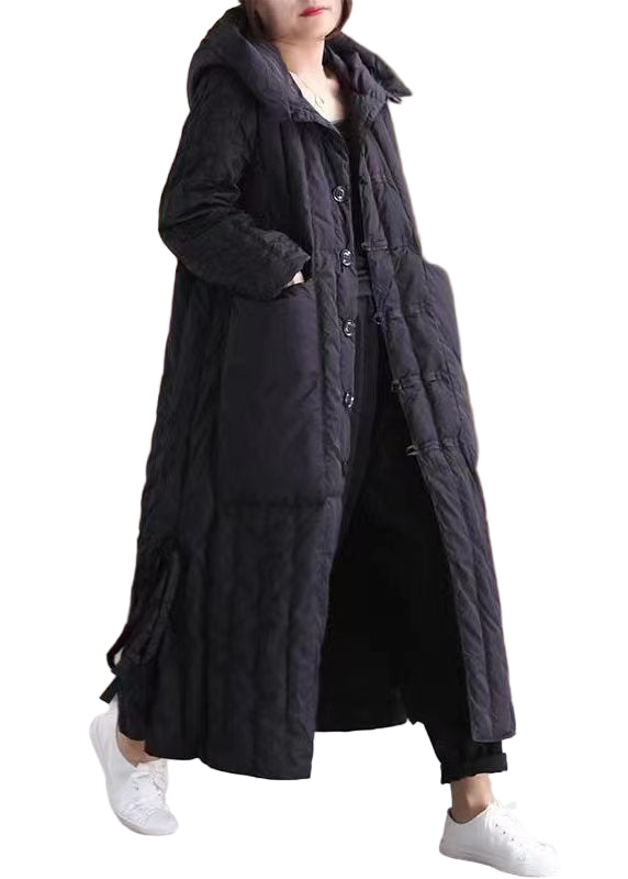 Dames Plus Size Winter Overjas met Kap en Grote Zak 1