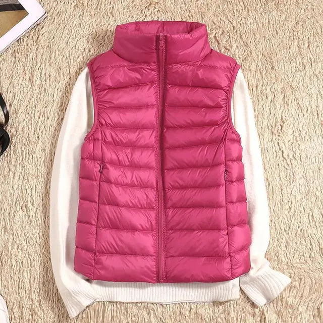 Dames Puffervest Lichtgewicht Met Ritssluiting 8