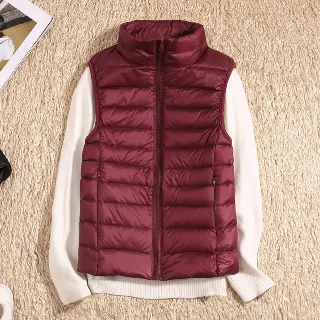 Dames Puffervest Lichtgewicht Met Ritssluiting 9